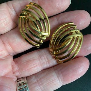 Napier Gold Clip Earrings